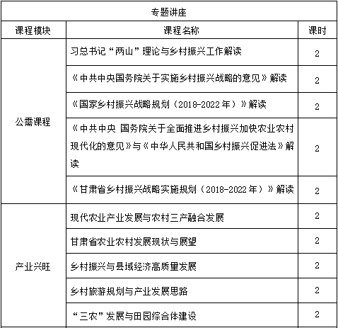 乡村振兴高级研修项目